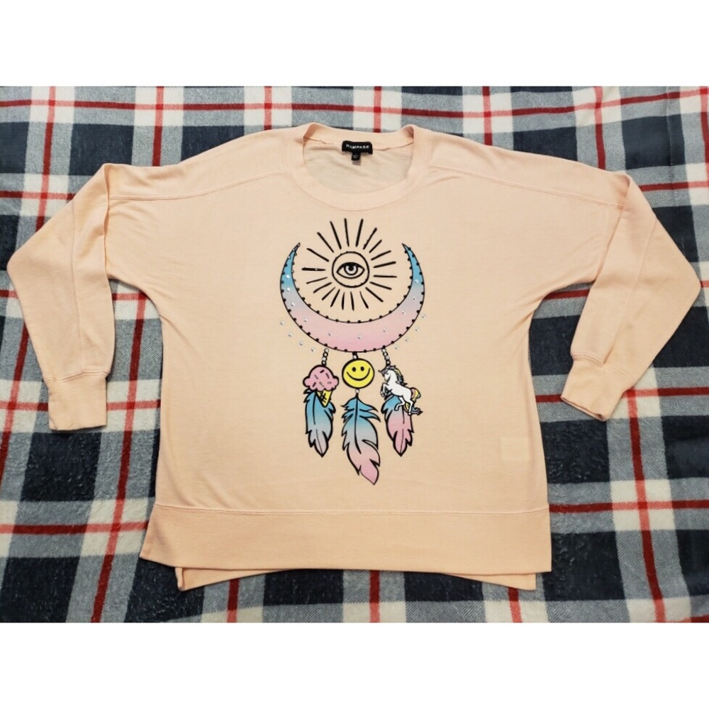 ❄️ Rampage peach/pink graphic sweater